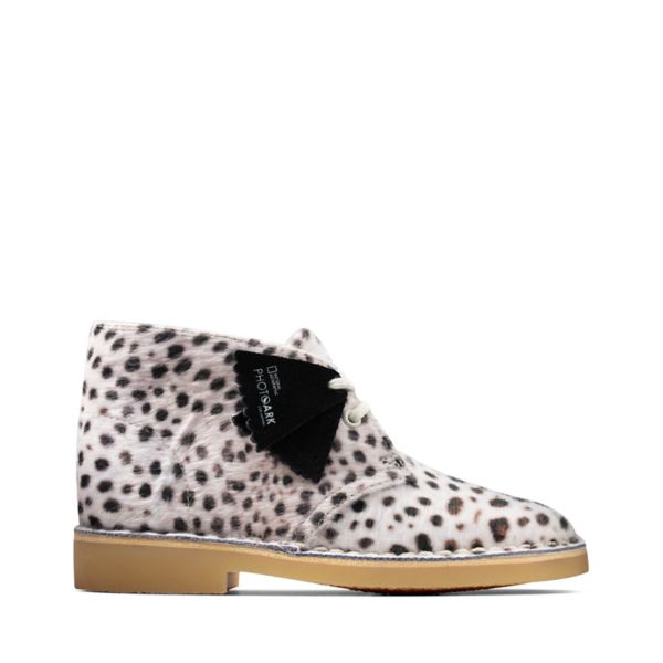 Clarks Boys Desert Boot Casual Shoes Cheetah Print | CA-8712690